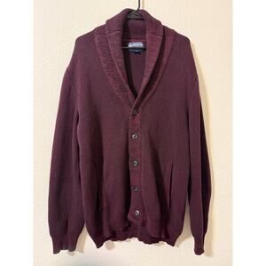 American Rag Cie Mens Shawl‎ Neck Collar Cardigan Button Sweater Scarlet Size XL